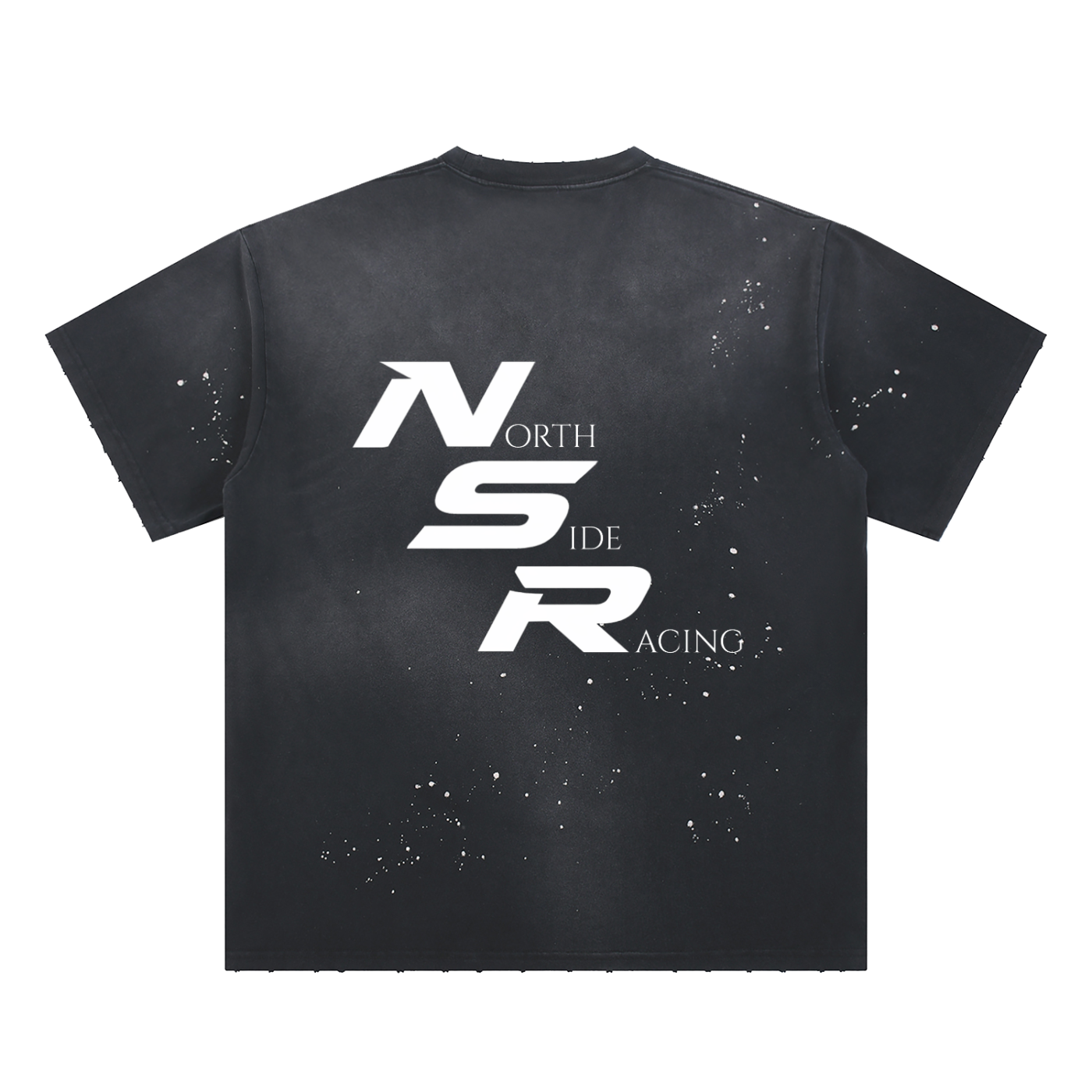 Hand-Frayed Sunfade Paint Splatter T-Shirt
