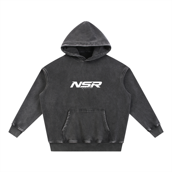 Snow Wash Fleece Oversize Hoodie