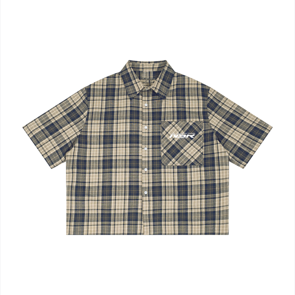 Unisex Plaid Boxy Short Sleeve Shirt