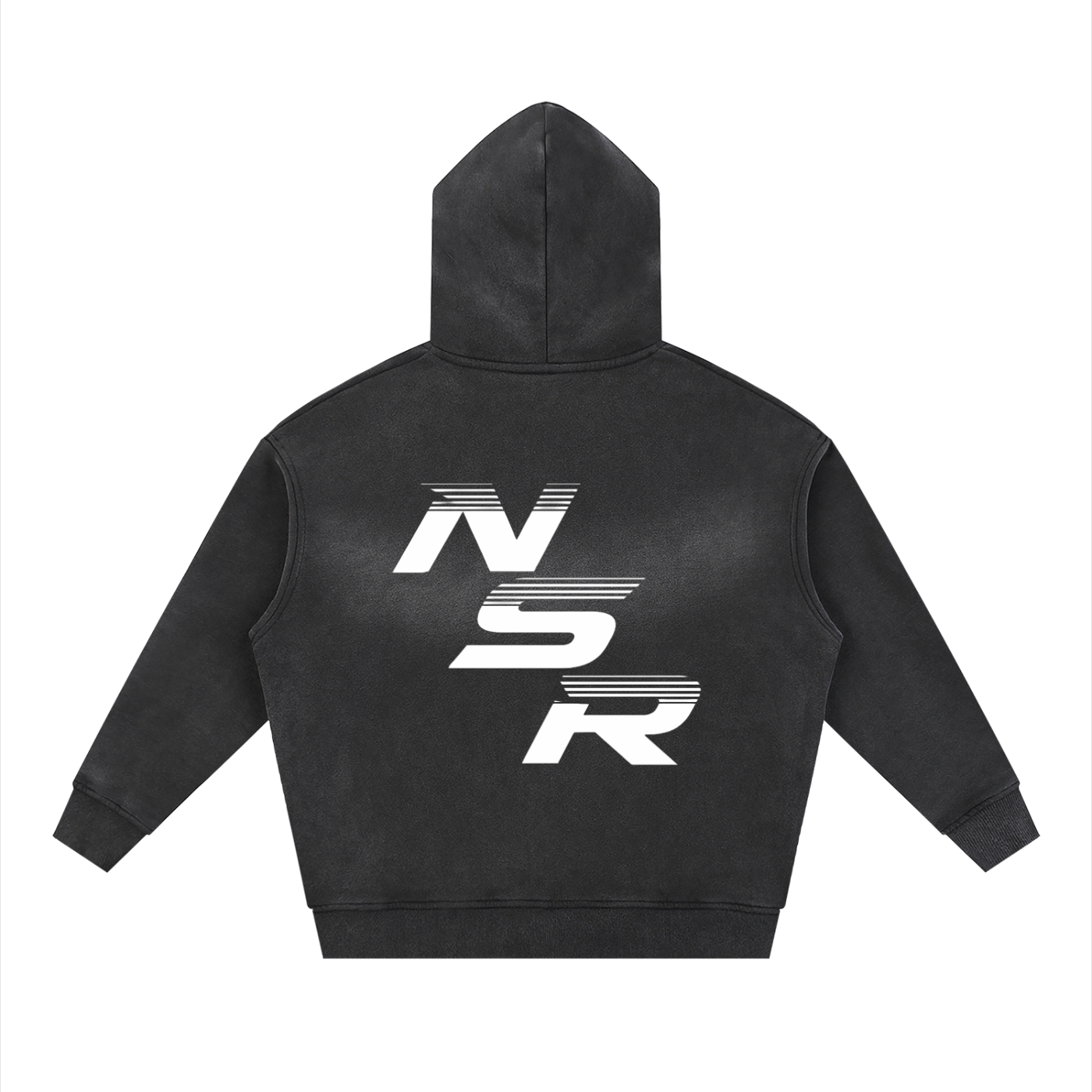 Sunfade Two-way Zipper Boxy Fleece Hoodie